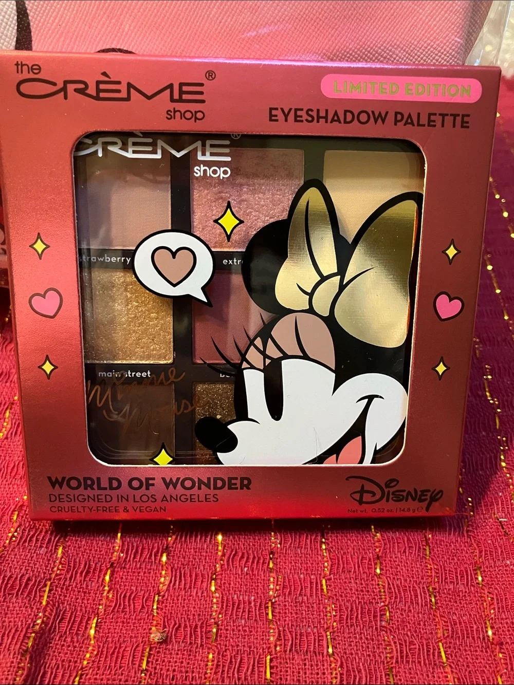 Disney and the Crème Shop makeup bag and eyeshadow palette. NEW!!